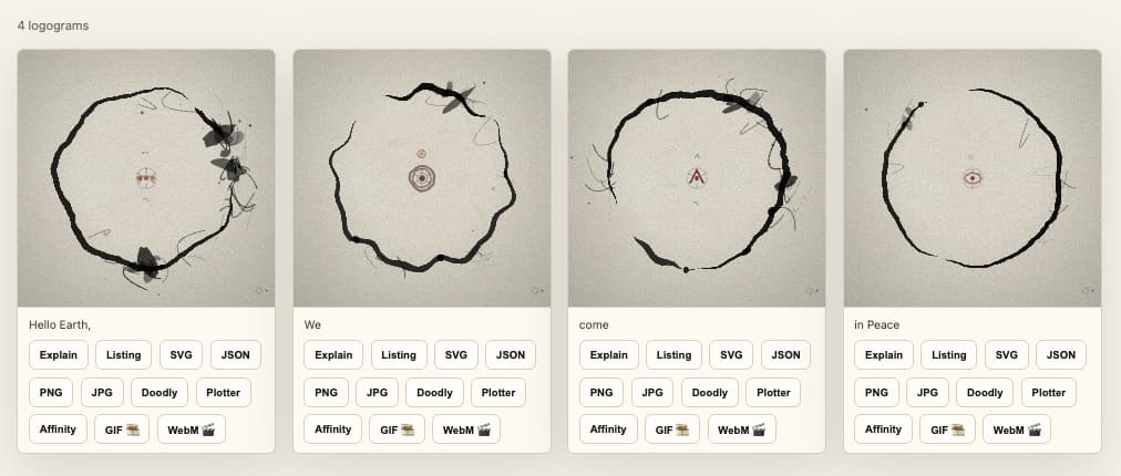 we come in peace is a first attempt at using the most basic abstraction between intelligent species